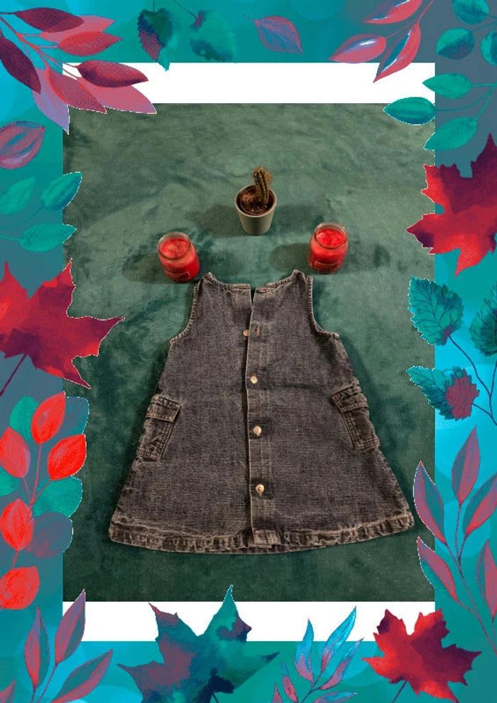 Robe en jeans sergent major taille 12 mois - photo numéro 2