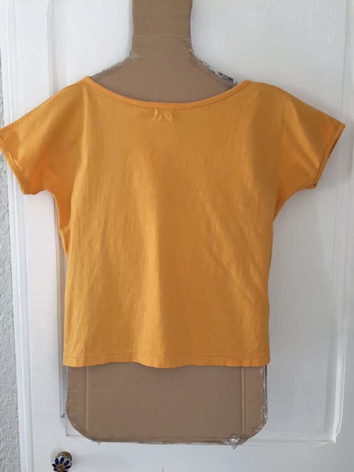 364-Tee-shirt moutarde T 2 (36/38) - photo numéro 2