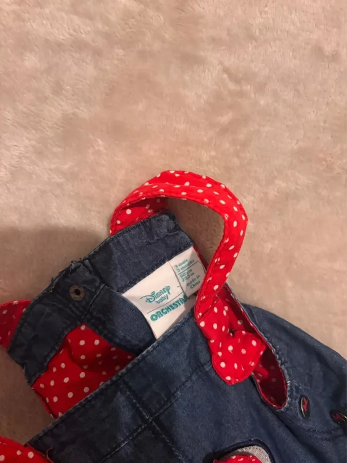 Robe salopette en jean Minnie - 3 mois - photo numéro 2