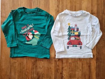 Lot de 2 t-shirt ML Noël 24 mois
