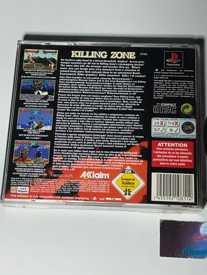 Killing Zone - PS1 Sans Notice Version PAL euro PlayStation Sony - photo numéro 4