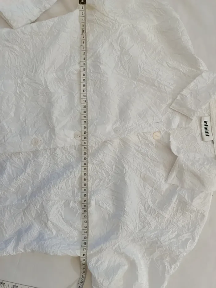 Chemise blanche effet froissé vintage Infinitif taille 3 - photo numéro 5