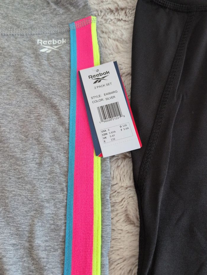 Lot de 2 leggings Reebok 5/6 ans neuf - photo numéro 6