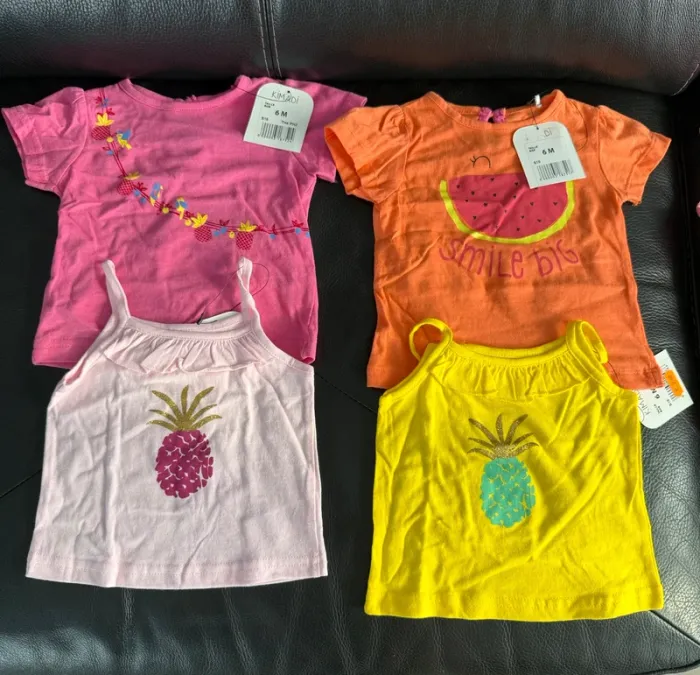 Lot 7 tshirts debardeurs 6 mois - photo numéro 3
