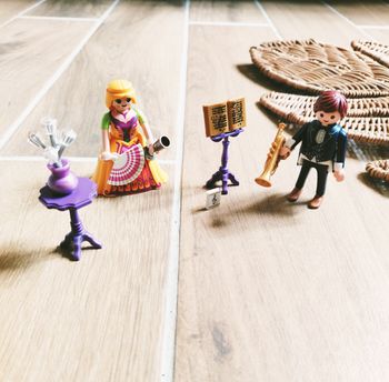 👑Playmobil lot figurines/personnages couple royale musiciens et accessoires