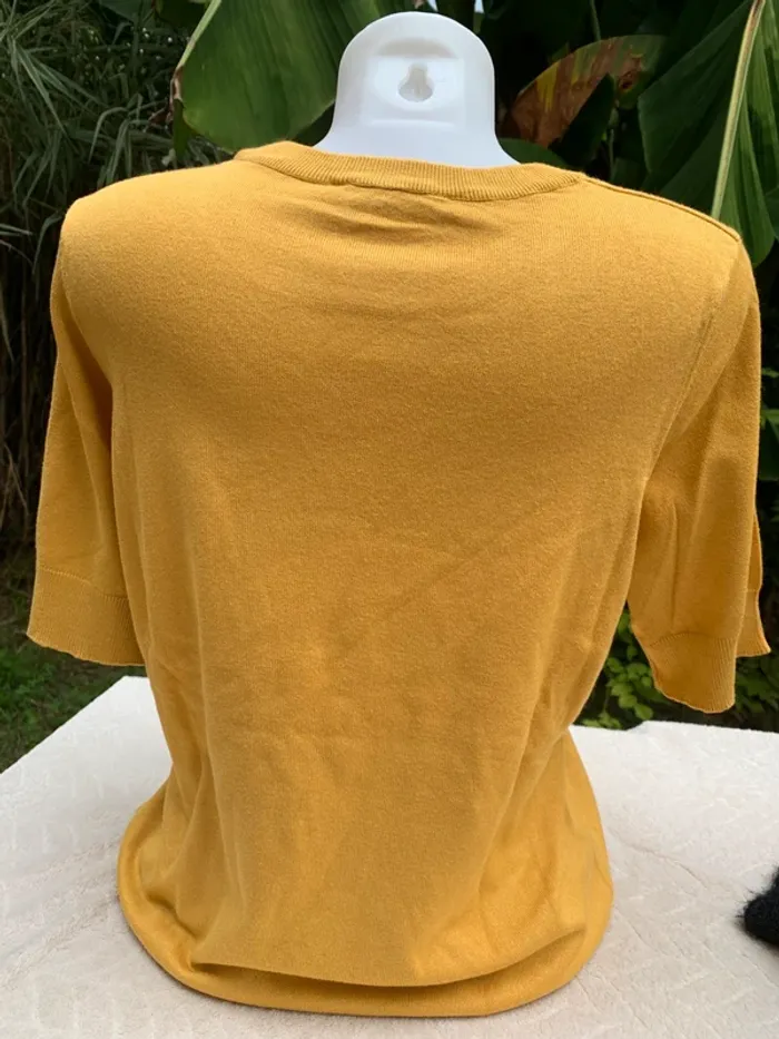 Pull Miller&Monroe taille XL manches courtes moutarde - photo numéro 6