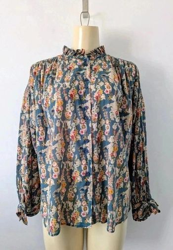 Chemisier blouse à fleurs 100% coton - Not Shy - taille M