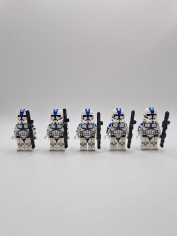 Figurines type lego 5 clones de la 501ème star wars