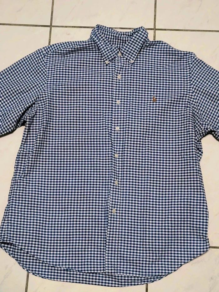 Chemise Ralph Lauren à carreaux bleus et blancs – Taille XL (convient aux gabarits larges) - photo numéro 2