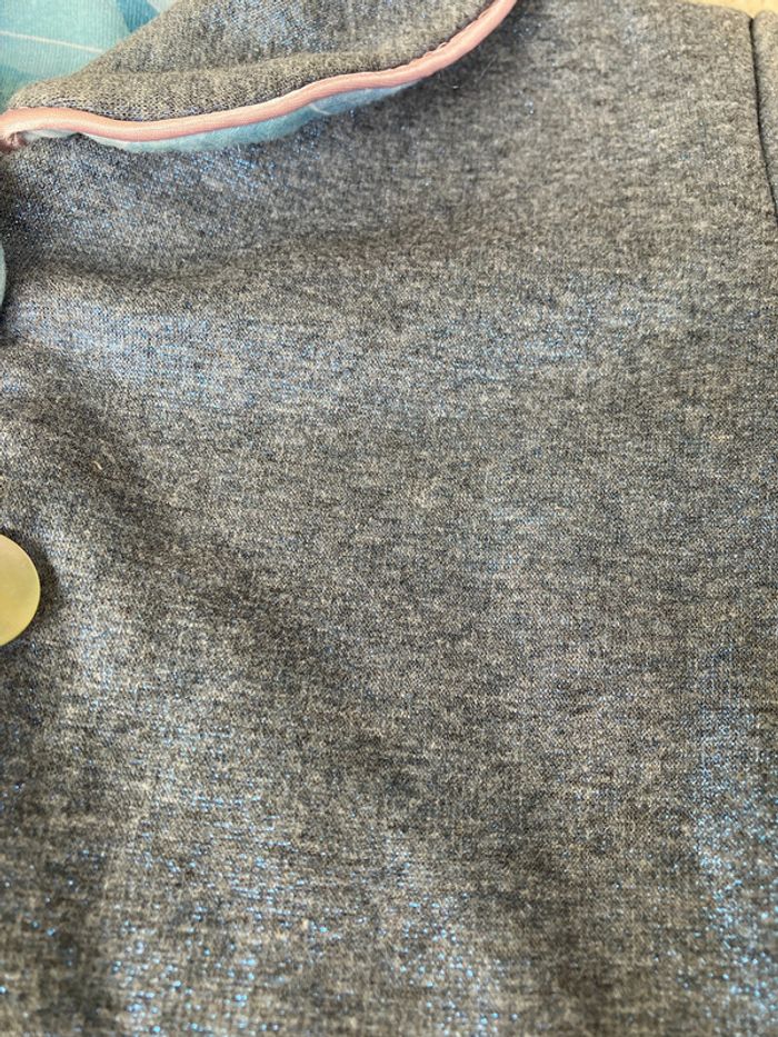 Ensemble assorti 3 pièces bleu chat et paillettes fille - 6 mois - photo numéro 4