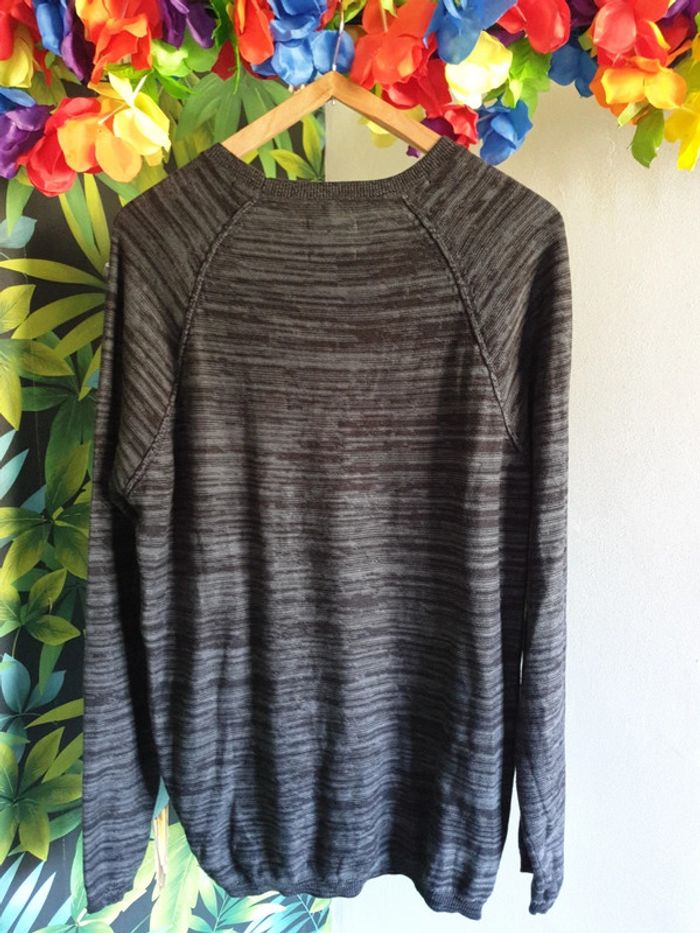 Pull homme chiné gris/noir - photo numéro 7