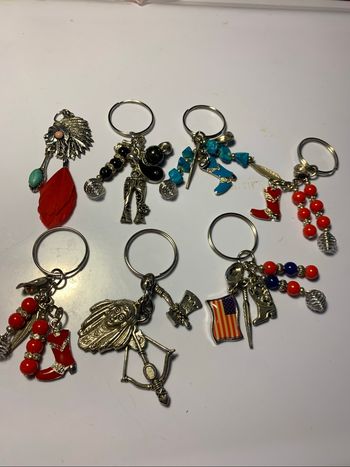 Portes clés + 1 pendentif style western indien cow-boy