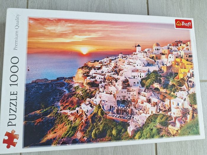Puzzle un coucher de soleil sur santorin