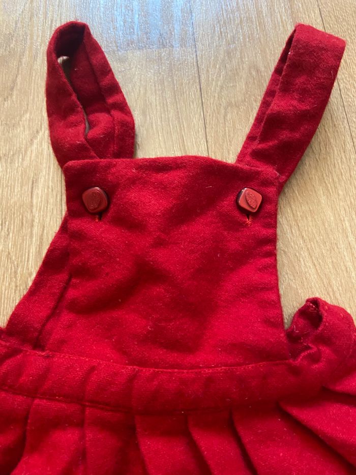 Robe salopette laine rouge 18-24 mois - photo numéro 4