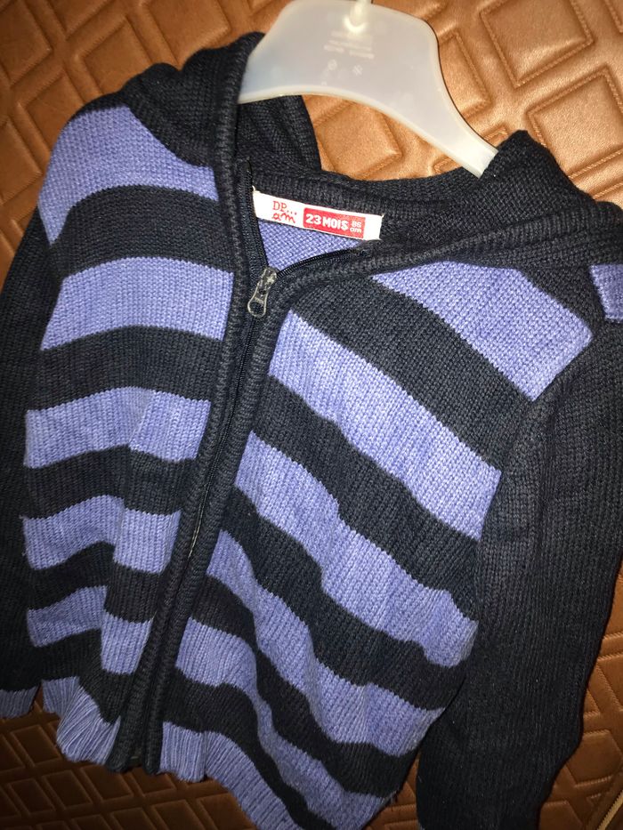 Gilet zipé a capuche DPAM 23 mois - 2 ans - photo numéro 2