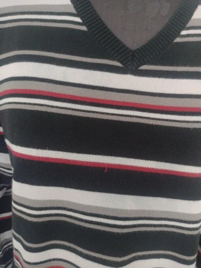 Pull léger Tommy Hilfiger rayé – taille M - photo numéro 7