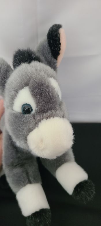 Peluche âne TRUDI gris noir