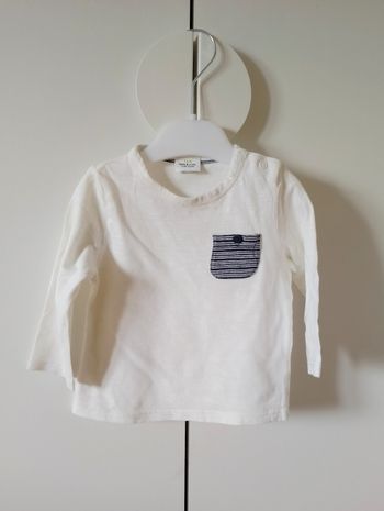 T-shirt blanc poche