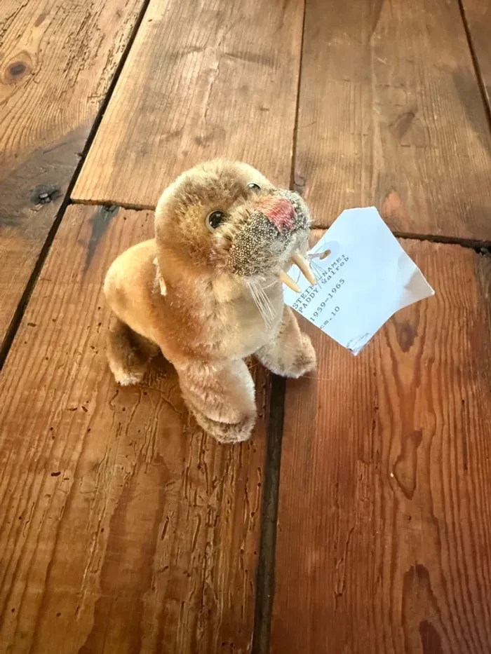 Peluche rigide ancienne Steiff Paddy morse Walrob 10cm vintage collection