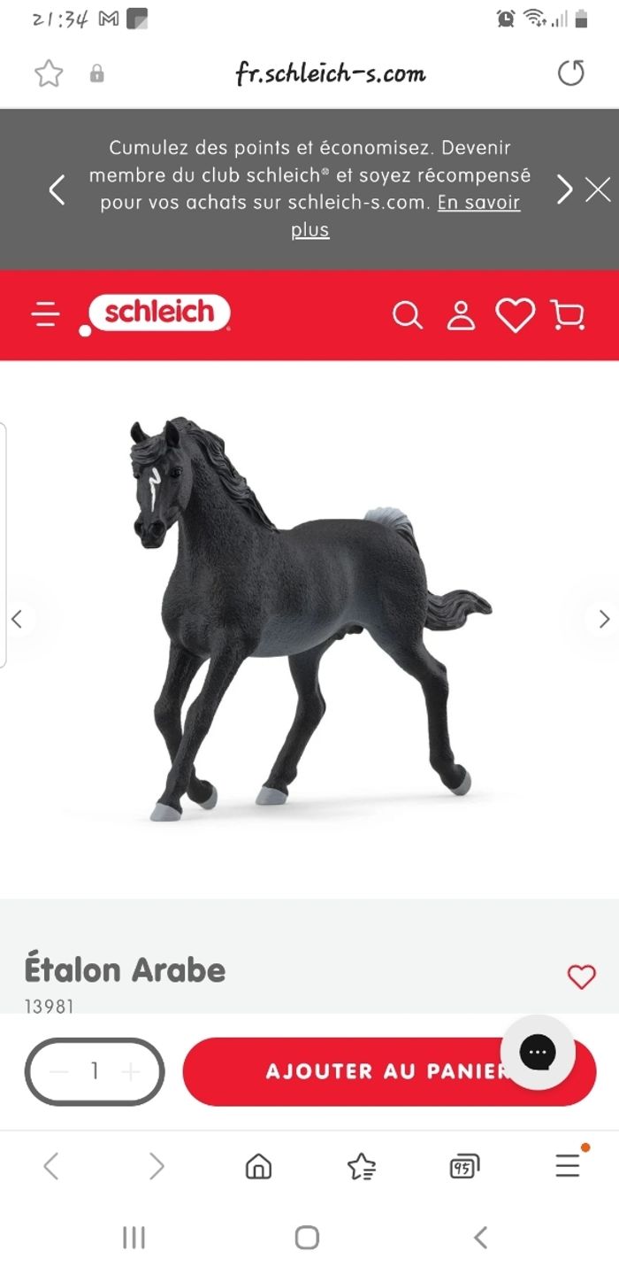 Schleich 13981 - Pur Sang Arabe - Neuf