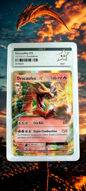 Carte Pokémon Dracaufeu EX 12/108 - XY Evolutions - FR - PCA 9,5