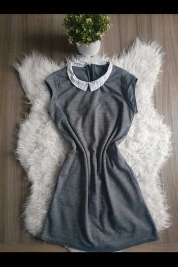 Robe damier avec petit col