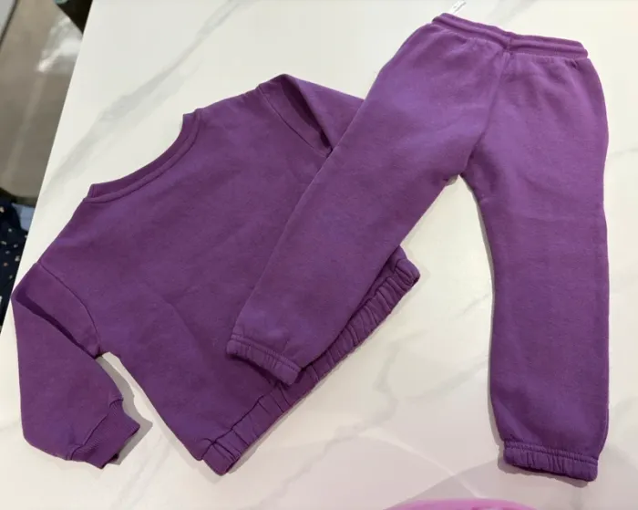 Ensemble training pull + bas molletonné mauve 98/104 cm Zeeman - photo numéro 5