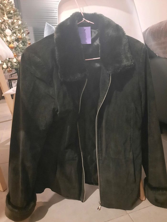 Veste en cuir femme 36/38 tbe #lora11femme 36