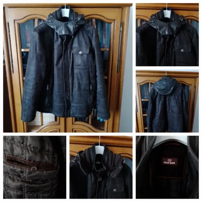 Blouson vintage en cuir Olly Gan taille XL - photo numéro 4