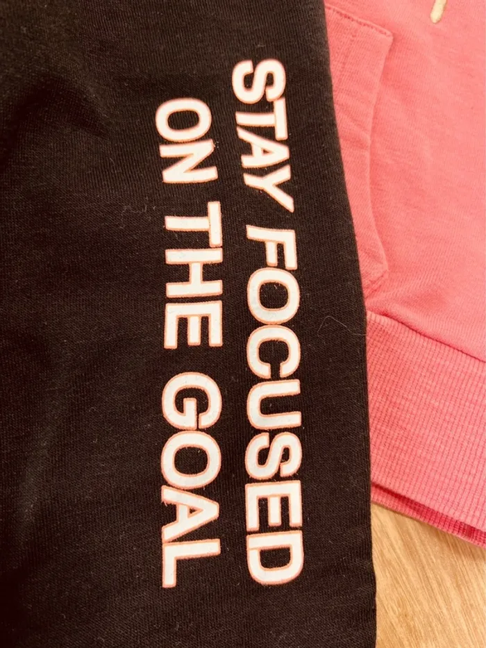 Taille 3 ans tenue 2 pièces fille Monoprix eldys rose et noir * jogging * 🩷 - photo numéro 5