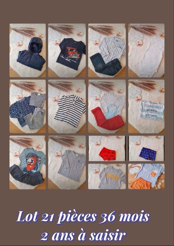 Lot 21 pièces 2 ans 92cm garçon
