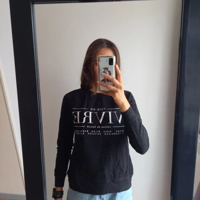 Sweat sans capuche noir