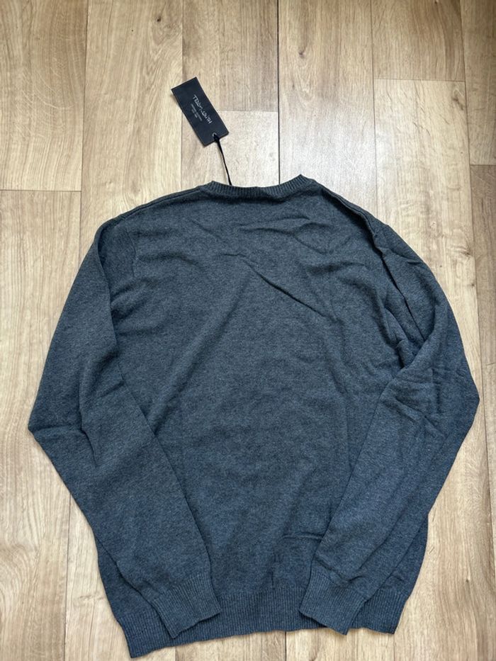 Pull Teddy Smith gris anthracite gris à col v 2XL - photo numéro 3