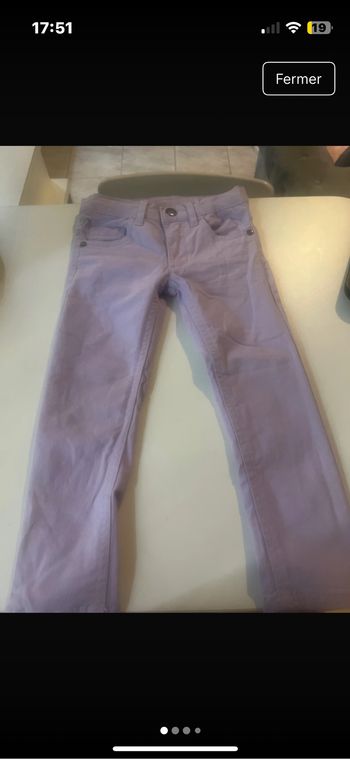 Jean enfant fille violet mauve lila
