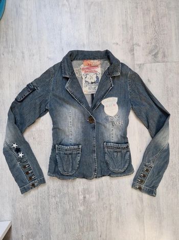 Veste en jean boutonnée et cintrée Kaporal XS neuve