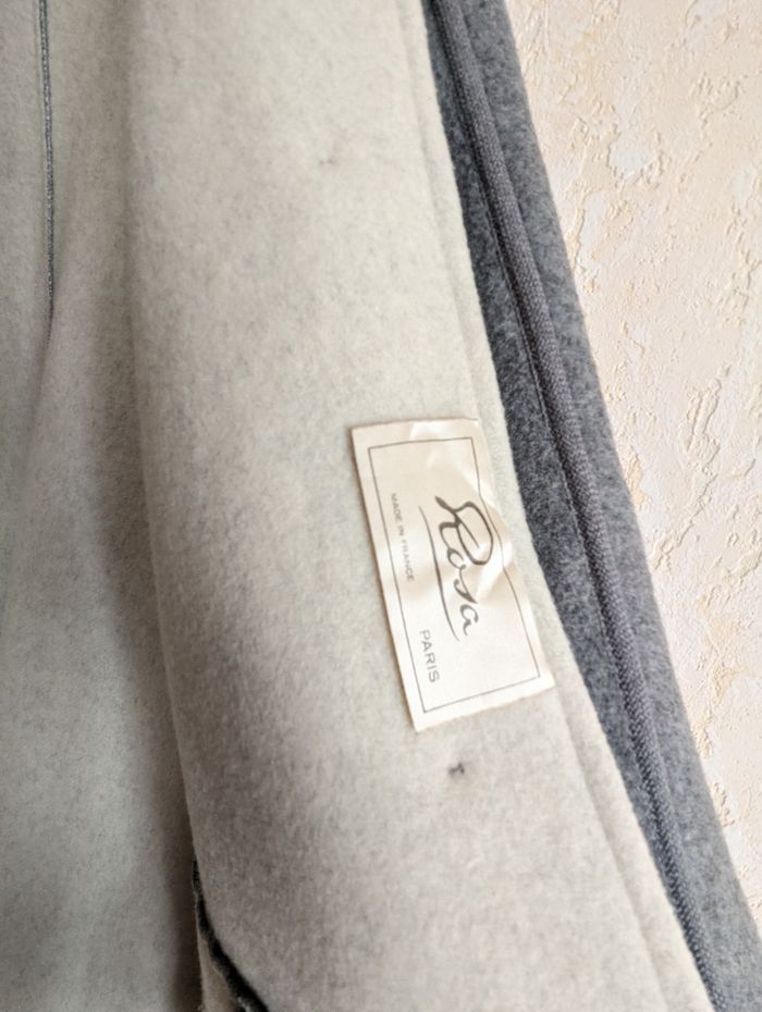 Cape en laine feutrée grise Roca Paris  – Made in France - photo numéro 7