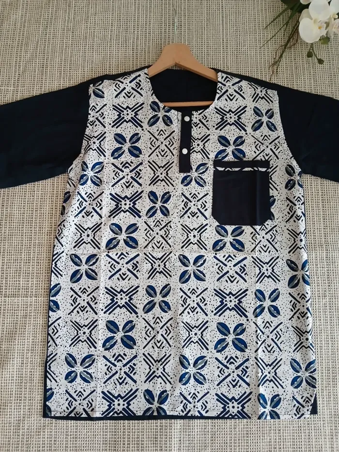 Chemise à motifs Manches courte pour homme Neuve Taille M🌿💝 - photo numéro 3