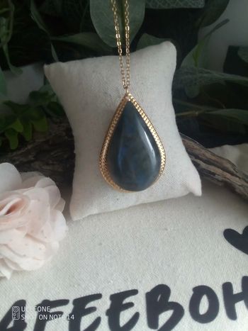 Collier sautoir pierre de labradorite