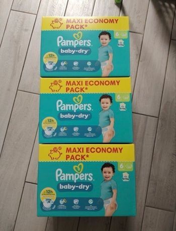 3 cartons Pampers taille 6