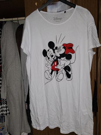 Chemise de nuit blanche Mickey