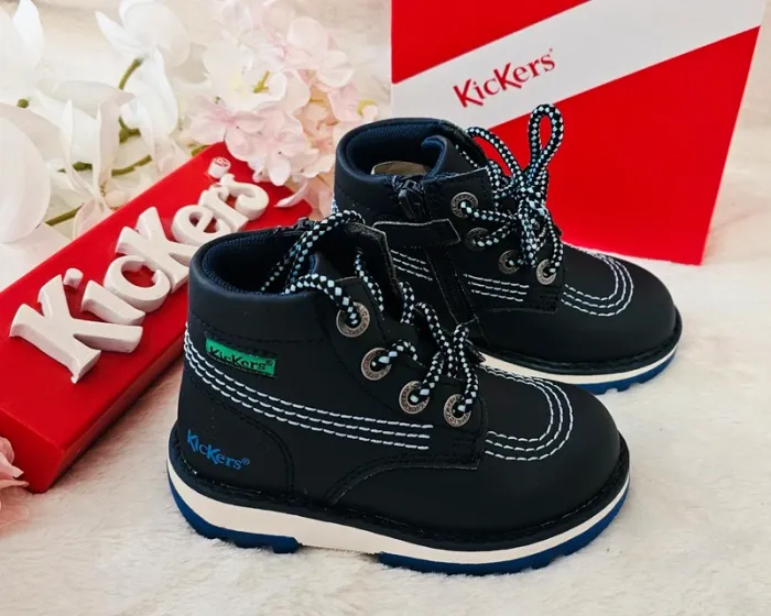 Bottes Bottines cuir Zip Kickers T24