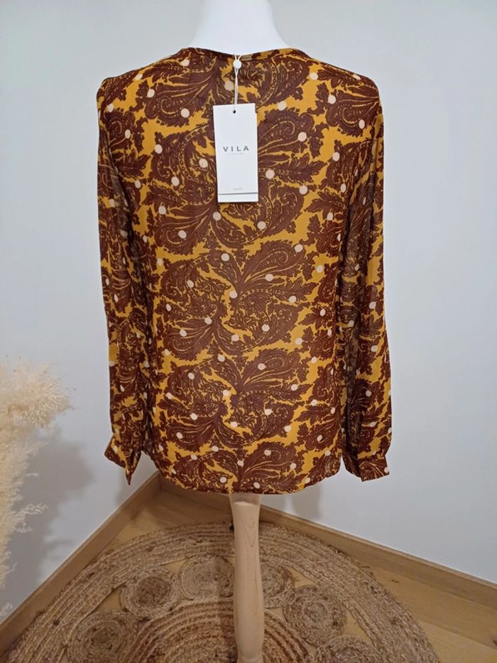 Blouse transparente à motifs neuve Vila taille S 36 - photo numéro 9