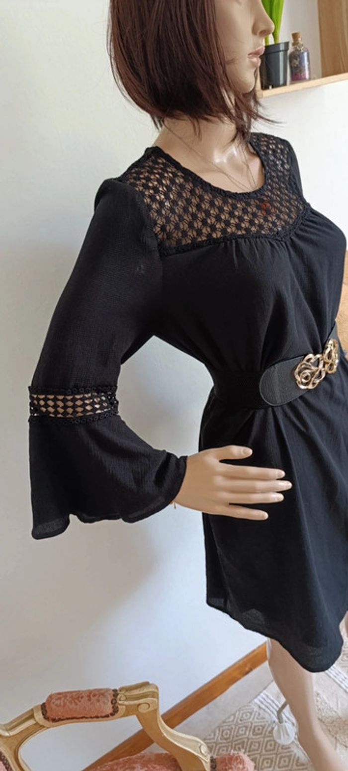 Robe chic noire cache cache taille 38 - photo numéro 8