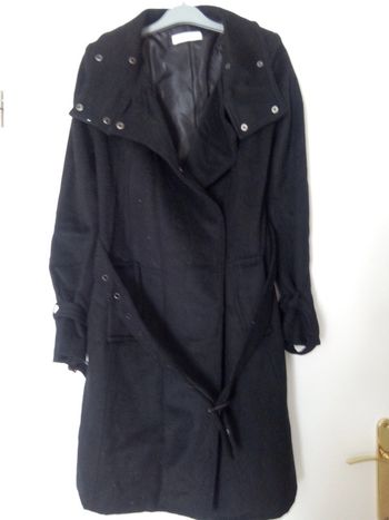 trench long noir t36/38 camaieu