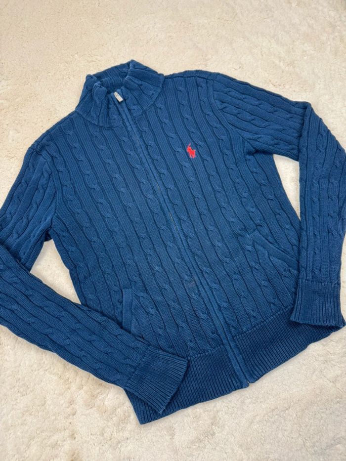 Sweat Full Zip Ralph Lauren Torsadé Taille M - photo numéro 2