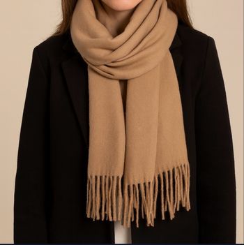 Écharpe beige cashemere