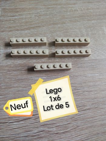 Lego 1x6 beige clair lot de 5
