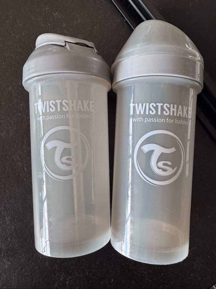 Duo Tasses Twistshake Kid cup 360ml Gris