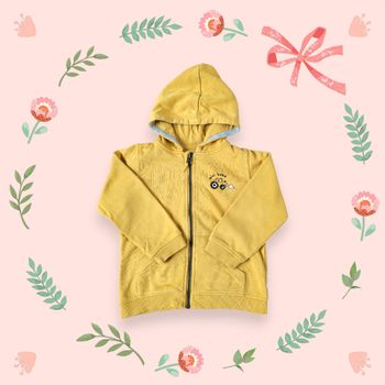 Gilet zippé moutarde