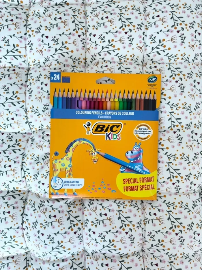 24 crayons de couleurs, Bic